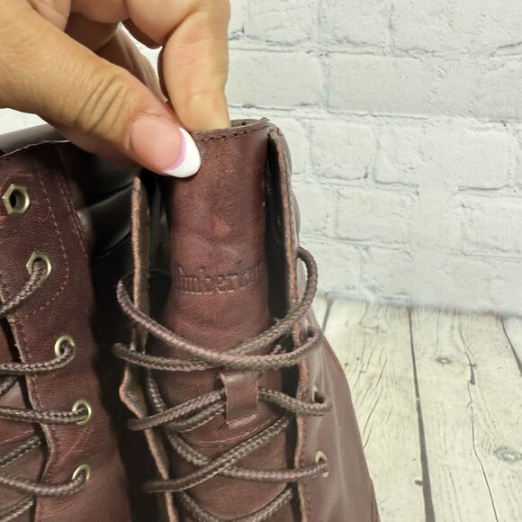 Timberland Tillston 6 Booties Women Size 9 Brown High Heel Block Steampunk Boots - Picture 11 of 16